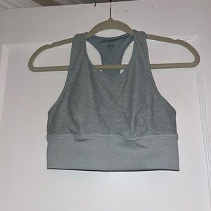 ALO Yoga Light Gray Sports Bra